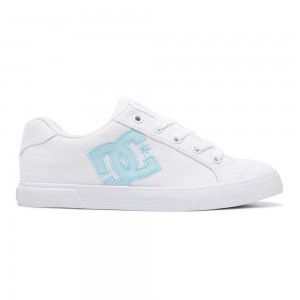 DC Chelsea Skateschuhe Damen Weiß Blau | ULOP-06452