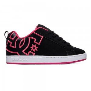 DC Court Graffik Skateschuhe Damen Schwarz Rosa | GRXE-13865