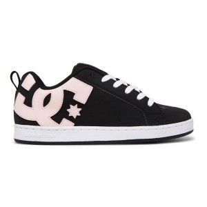 DC Court Graffik Skateschuhe Damen Schwarz Hellrosa | YCLG-14736