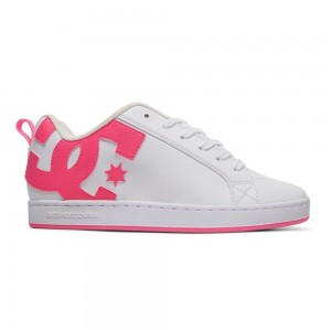 DC Court Graffik Skateschuhe Damen Weiß Rosa | ZAGR-17845