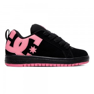 DC Court Graffik Skateschuhe Kinder Schwarz Rosa | SHAY-08129