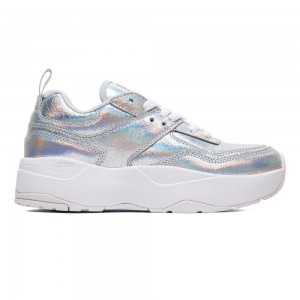 DC E.Tribeka Sportschuhe Damen Silber | OQPB-97861