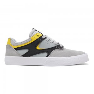 DC Kalis Vulc Skateschuhe Herren Grau Gelb | IELG-26754