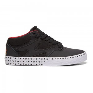 DC Kalis Vulc Skateschuhe Herren Schwarz Rot | SUNY-73649