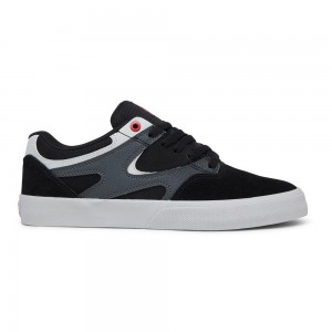 DC Kalis Vulc Skateschuhe Herren Schwarz Grau | QBZL-34589