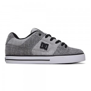 DC Pure Skateschuhe Herren Grau Schwarz | GBIK-06928