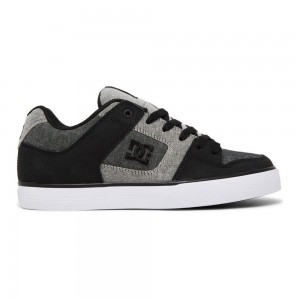 DC Pure Skateschuhe Herren Schwarz Grau | ICOL-80972