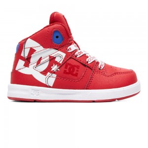 DC Pure Skateschuhe Kinder Rot Weiß | BYAV-32174