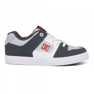 DC Pure Skateschuhe Kinder Schwarz Grau | IRNJ-78190