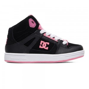 DC Pure Skateschuhe Kinder Schwarz Rosa | HGSP-48910