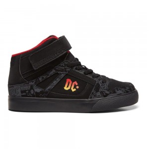 DC Pure Skateschuhe Kinder Schwarz Rot | IYVD-08614