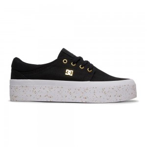 DC Trase Skateschuhe Damen Schwarz Gold | OXTN-57093