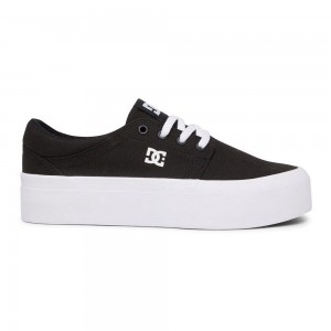 DC Trase Skateschuhe Damen Schwarz Weiß | PKRT-49738