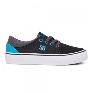 DC Trase Skateschuhe Kinder Schwarz Blau | ORXK-81672