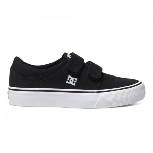 DC Trase Skateschuhe Kinder Schwarz Weiß | GTUV-81250