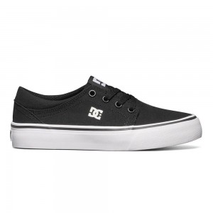 DC Trase TX Skateschuhe Kinder Schwarz Weiß | VMDK-34621