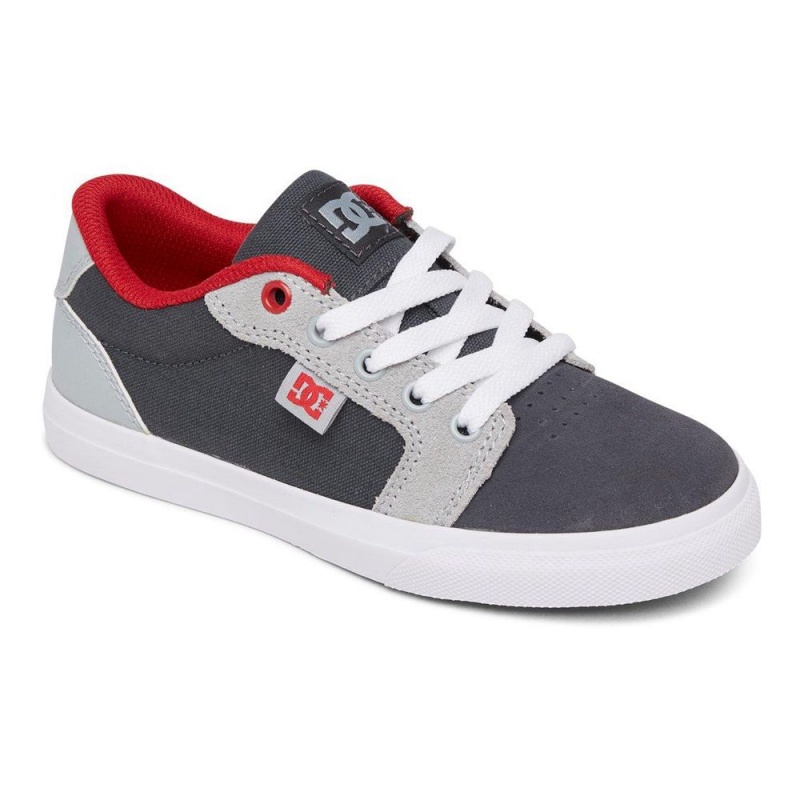 DC Anvil Skateschuhe Kinder Grau Rot | GRIO-19735