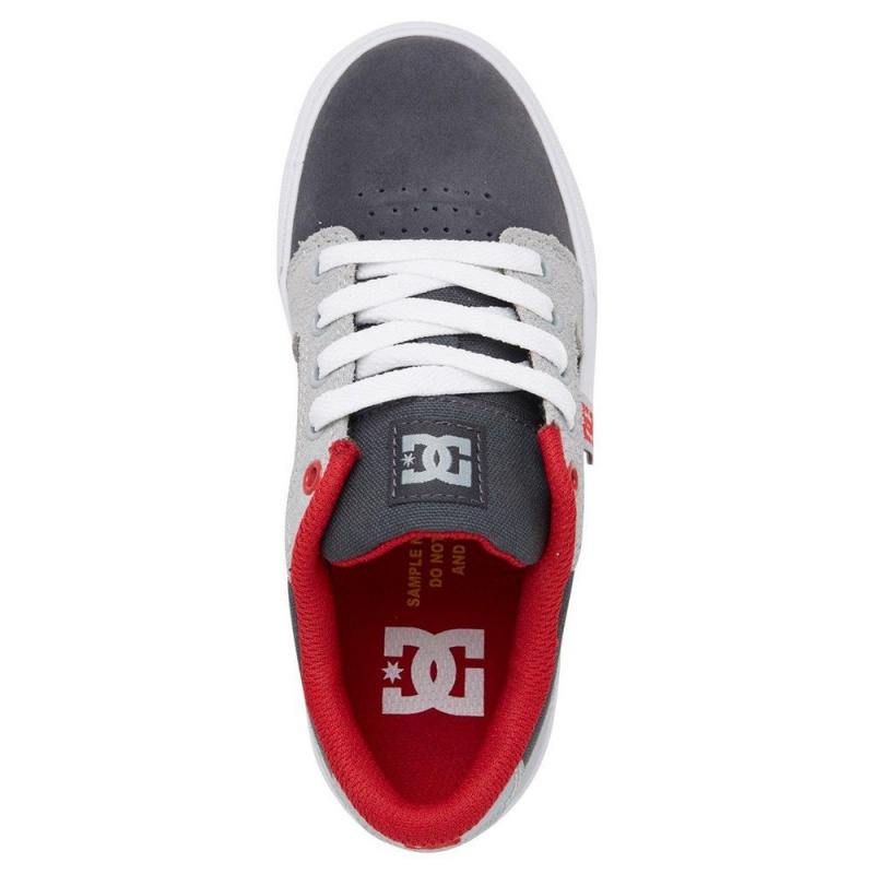 DC Anvil Skateschuhe Kinder Grau Rot | GRIO-19735