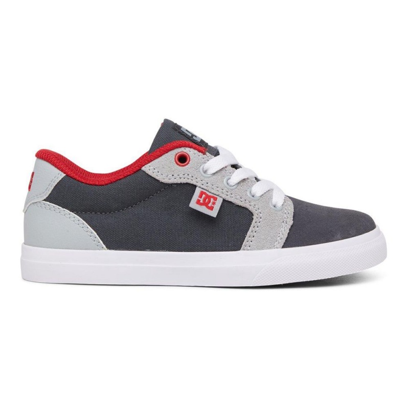 DC Anvil Skateschuhe Kinder Grau Rot | GRIO-19735