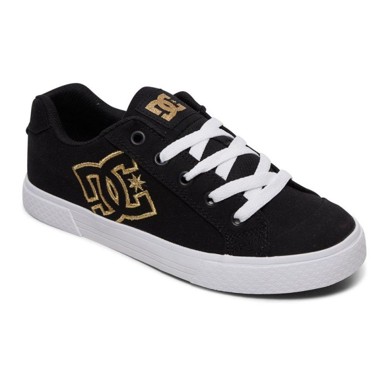 DC Chelsea Skateschuhe Damen Schwarz Gold | TGNX-82106