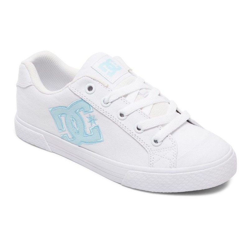 DC Chelsea Skateschuhe Damen Weiß Blau | ULOP-06452