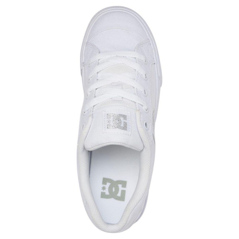 DC Chelsea Skateschuhe Damen Weiß Silber | FETO-45612