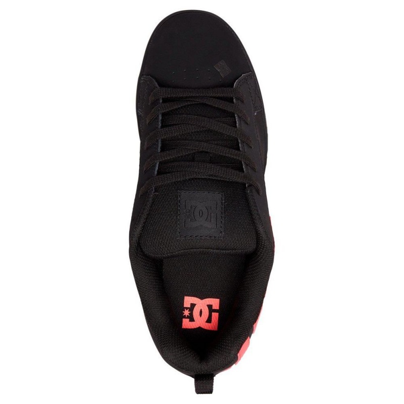 DC Court Graffik Skateschuhe Damen Schwarz Dunkelrosa | RHWG-93271