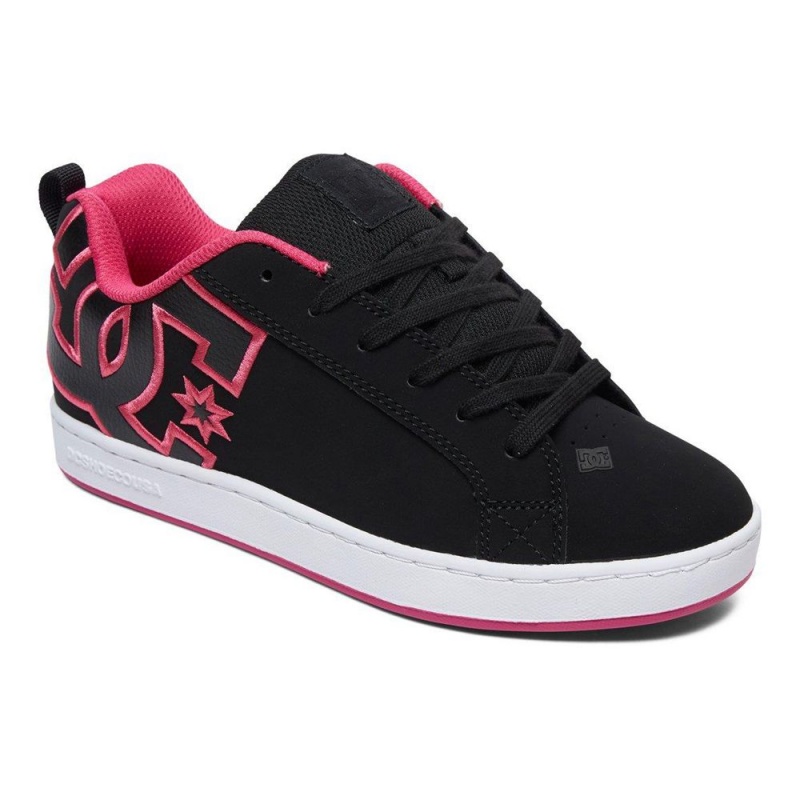 DC Court Graffik Skateschuhe Damen Schwarz Rosa | GRXE-13865