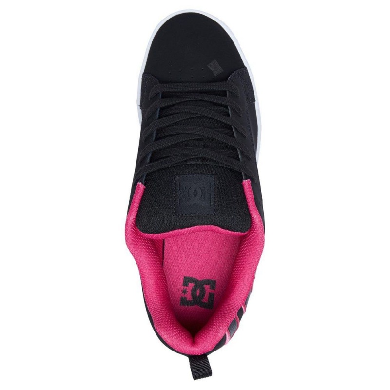 DC Court Graffik Skateschuhe Damen Schwarz Rosa | GRXE-13865