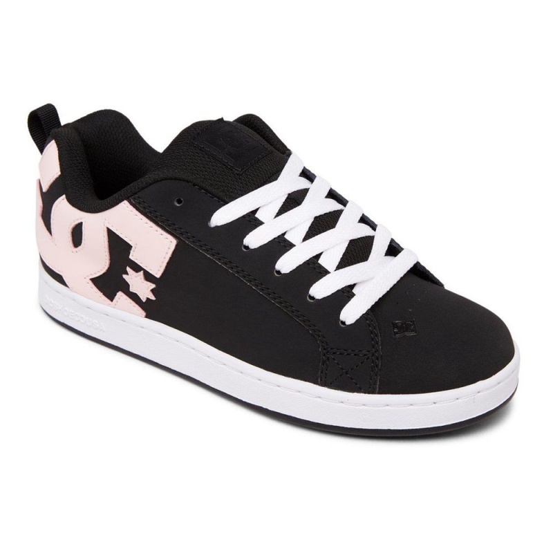 DC Court Graffik Skateschuhe Damen Schwarz Hellrosa | YCLG-14736