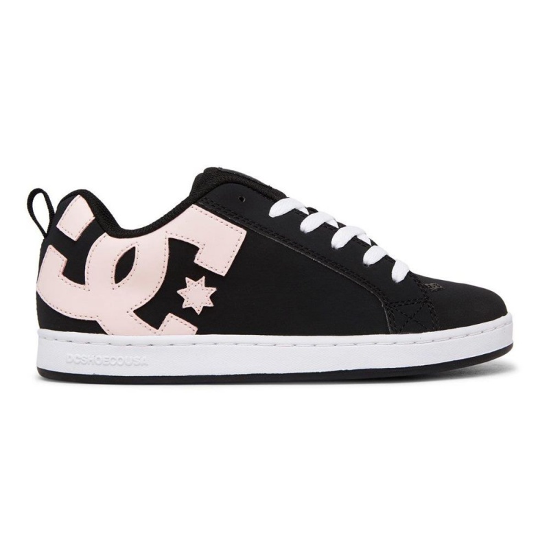 DC Court Graffik Skateschuhe Damen Schwarz Hellrosa | YCLG-14736