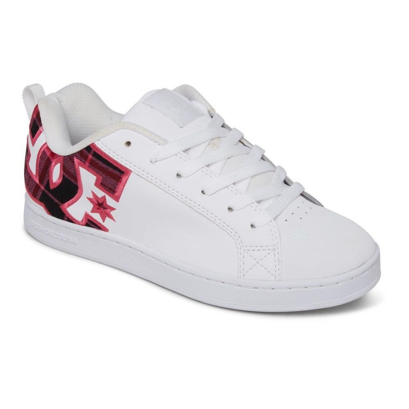 DC Court Graffik Skateschuhe Damen Weiß Rosa | FVNG-72631