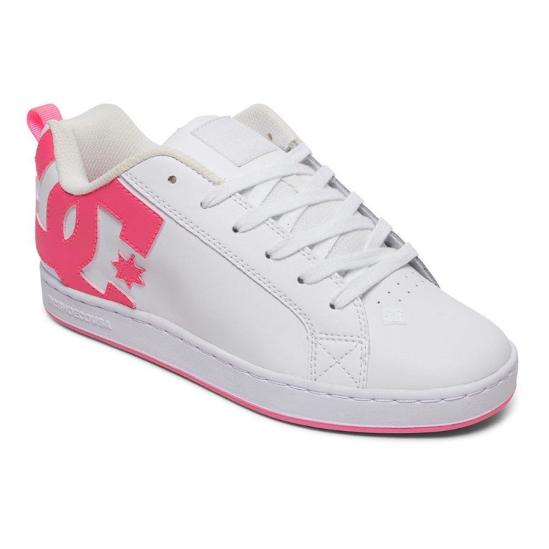 DC Court Graffik Skateschuhe Damen Weiß Rosa | ZAGR-17845