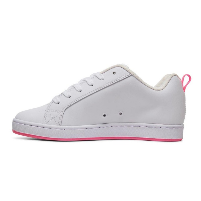 DC Court Graffik Skateschuhe Damen Weiß Rosa | ZAGR-17845