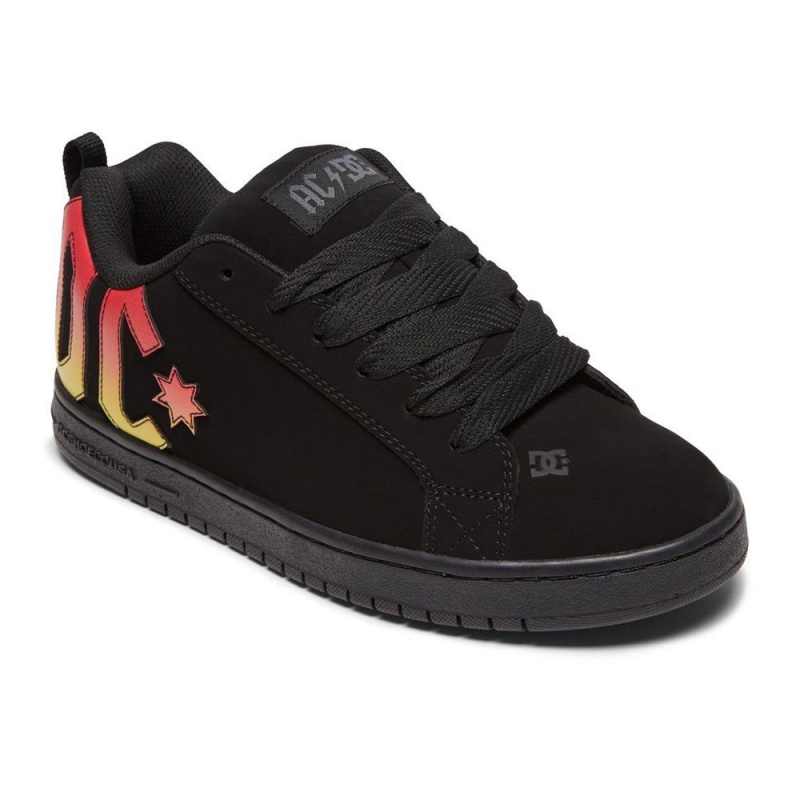 DC Court Graffik Skateschuhe Herren Schwarz | DKFW-10367