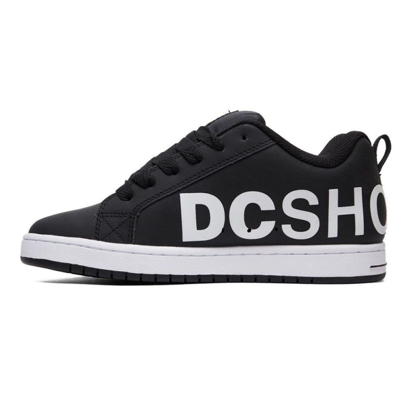 DC Court Graffik Skateschuhe Herren Schwarz Weiß | WFZC-74096