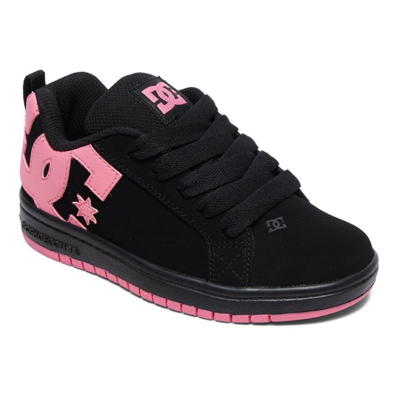 DC Court Graffik Skateschuhe Kinder Schwarz Rosa | SHAY-08129