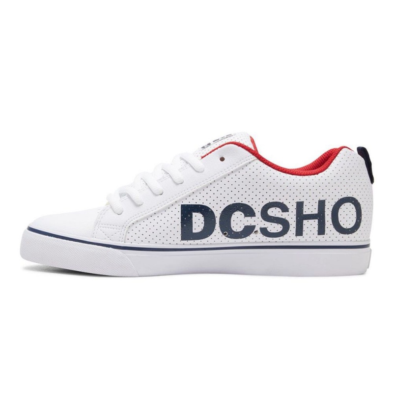 DC Court Vulc Skateschuhe Herren Weiß Navy | IFAC-38912