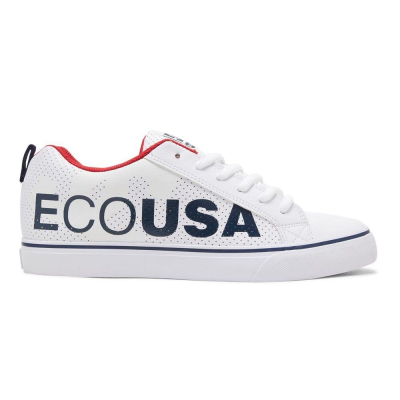 DC Court Vulc Skateschuhe Herren Weiß Navy | IFAC-38912