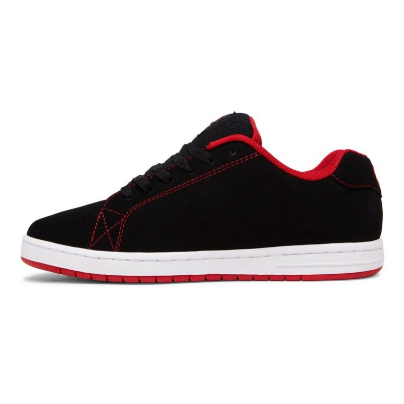 DC Gaveler Skateschuhe Herren Schwarz Rot | YXDK-12473