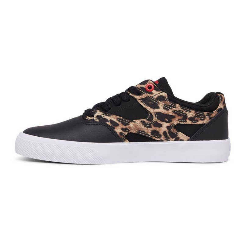 DC Kalis Vulc Skateschuhe Damen Schwarz Leopard | WTUS-17964