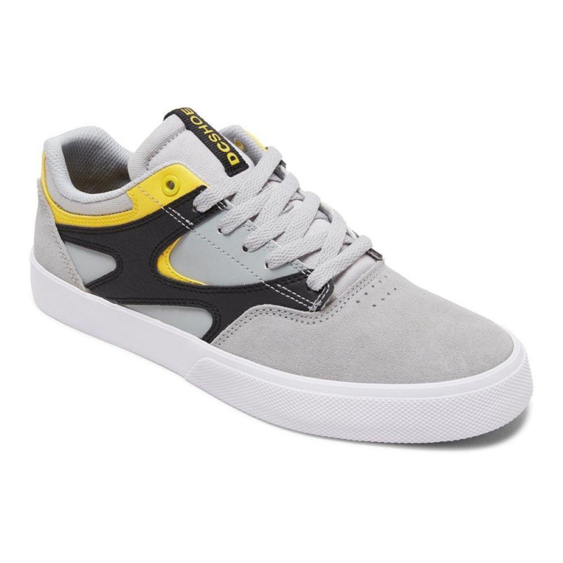 DC Kalis Vulc Skateschuhe Herren Grau Gelb | IELG-26754