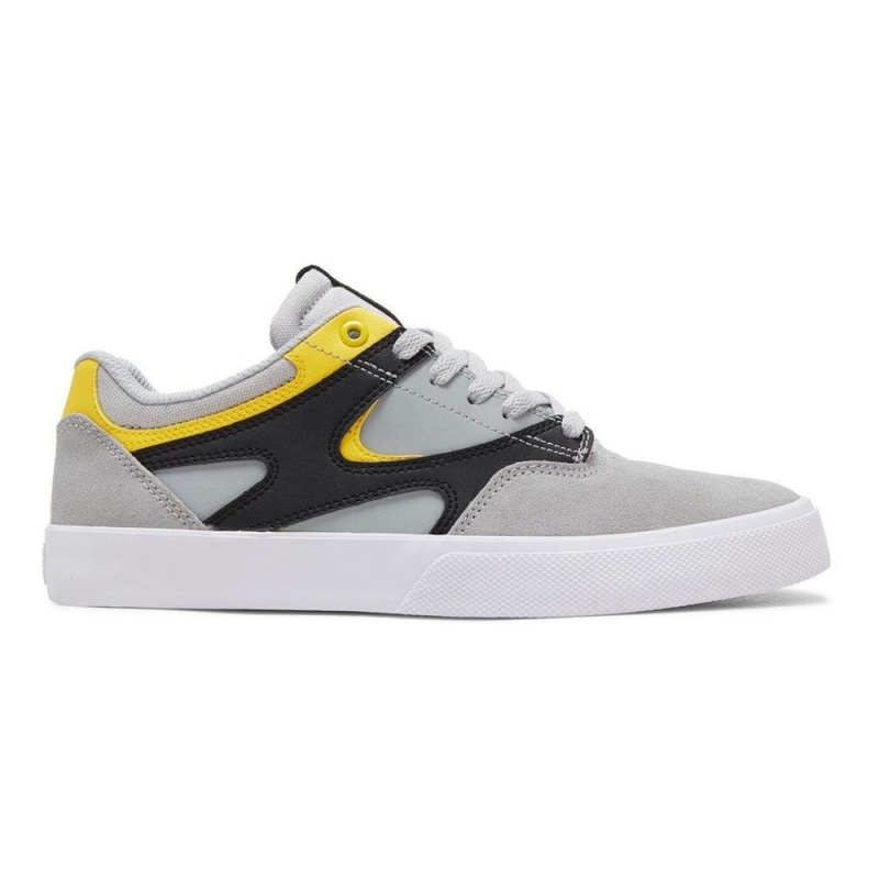 DC Kalis Vulc Skateschuhe Herren Grau Gelb | IELG-26754