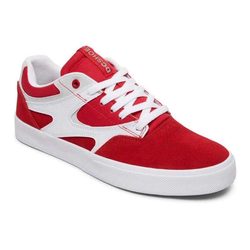 DC Kalis Vulc Skateschuhe Herren Rot Weiß | DJKZ-60743