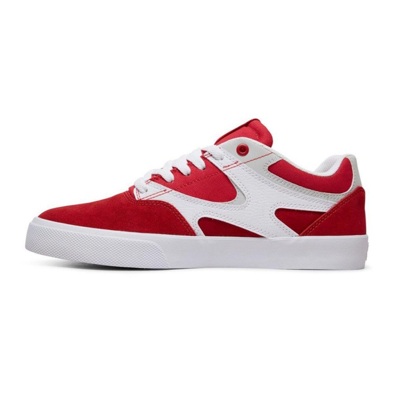 DC Kalis Vulc Skateschuhe Herren Rot Weiß | DJKZ-60743