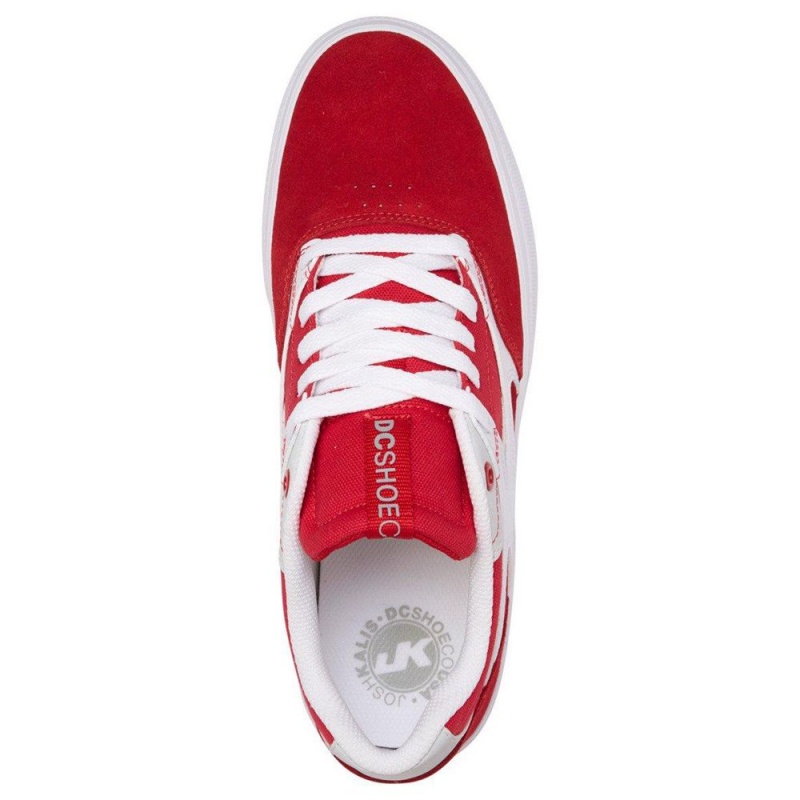 DC Kalis Vulc Skateschuhe Herren Rot Weiß | DJKZ-60743