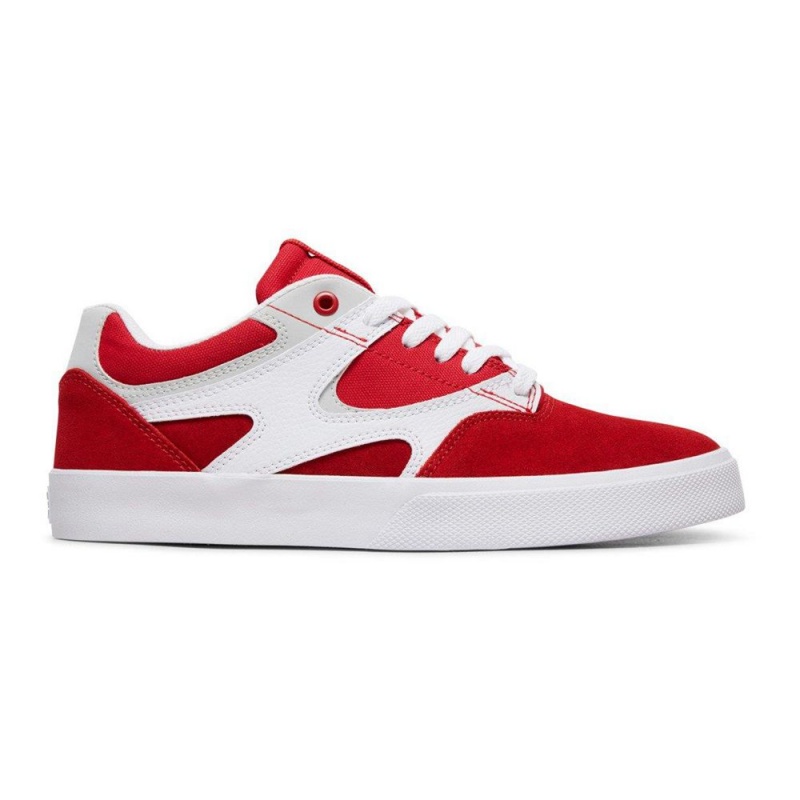 DC Kalis Vulc Skateschuhe Herren Rot Weiß | DJKZ-60743