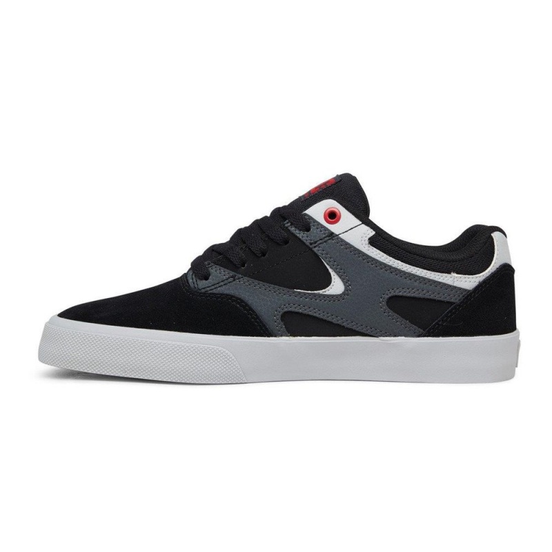 DC Kalis Vulc Skateschuhe Herren Schwarz Grau | QBZL-34589