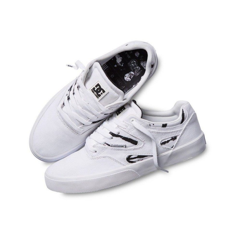 DC Kalis Vulc Skateschuhe Herren Weiß Schwarz | SMFU-71523