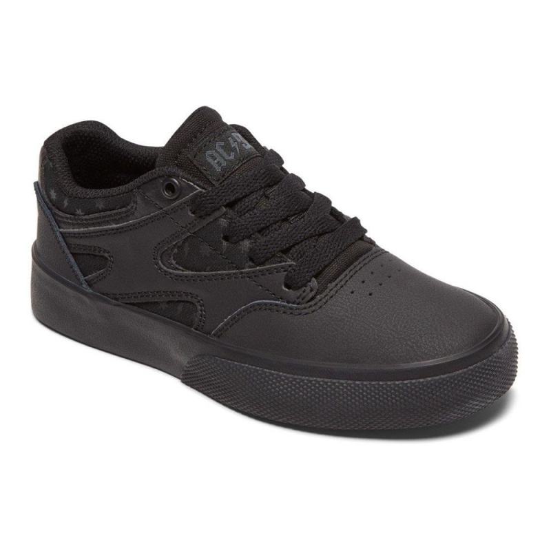 DC Kalis Vulc Skateschuhe Kinder Schwarz Grau | FKAB-42570